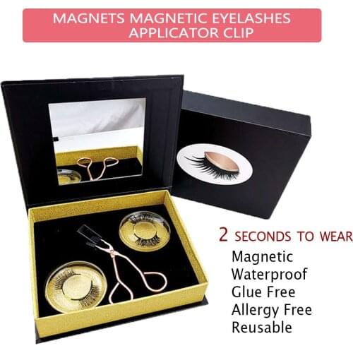 New Desigh 1Set Magnetic Eyelashes Applicator Clip No Glue Need Easy Apply Eyelashes Handmade Reusable Dual Magnets