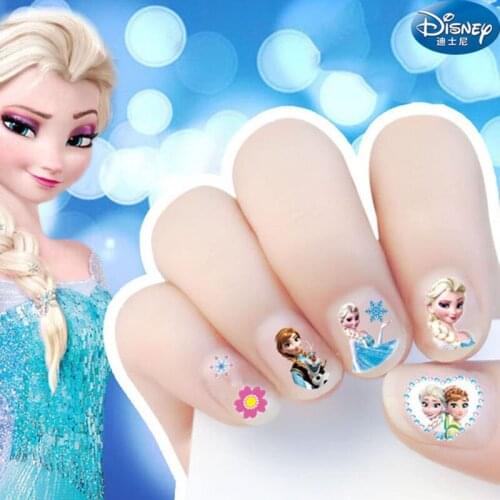 Original Disney Princess Disney Frozen Cartoon Nail Sticker Aisha Princess Nail Sticker DIY Toy Girls toys for children