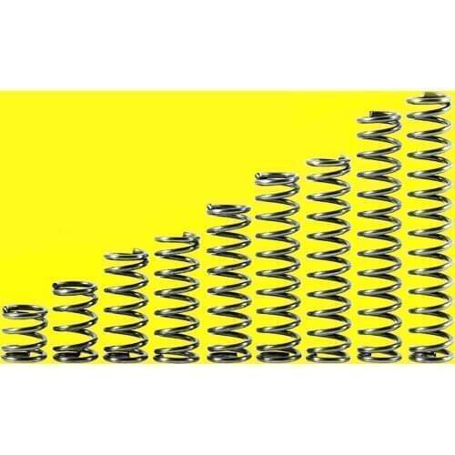 10pcs Compression Springs Wire Diameter 0.6mm Spring Steel Pressured Spring Small Springs Length 5mm/10mm/15mm/20mm-50mm