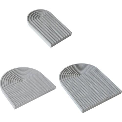 Water Ripple Cutting Board Tray Creative Geometric Design Cement Placement Plate