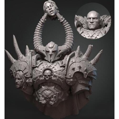 Self-assembled New Unassembled 1/10 ancient warrior man bust Resin Figure Unpainted Model Kit