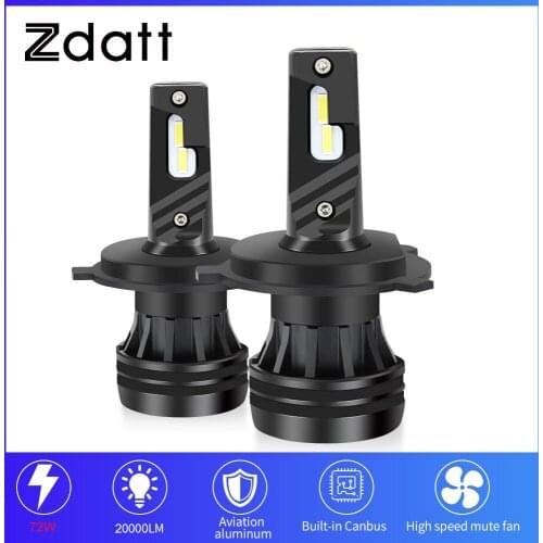 Super Bright H7 Led Headlight H1 H8 H11 9005 HB3 HB4 H3 LED Lights 12V 24V 72W Canbus Headlamp Turbo LED H4 6000K Car Fog Lamp