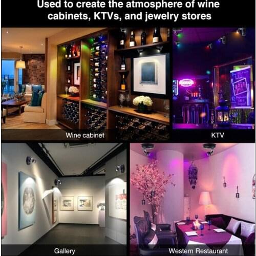 Led Projection Lamp Remote Control Dimmable Art Lamp Fashionable and Versatile Atmosphere Lamp for Window Showcase Bar Counter