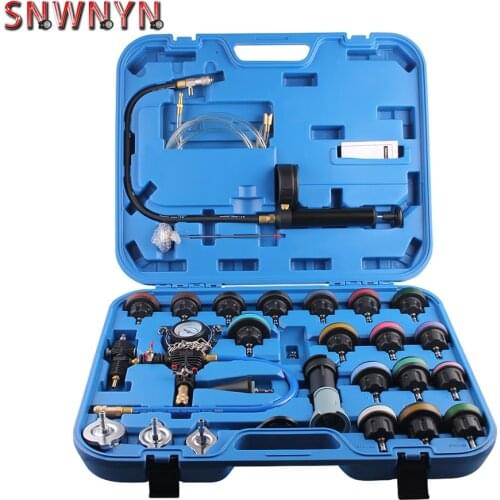 28pcs/set Universal Radiator Pressure Tester Set Vacuum Type Cooling System Test Detector Set Testeur Refroidissement