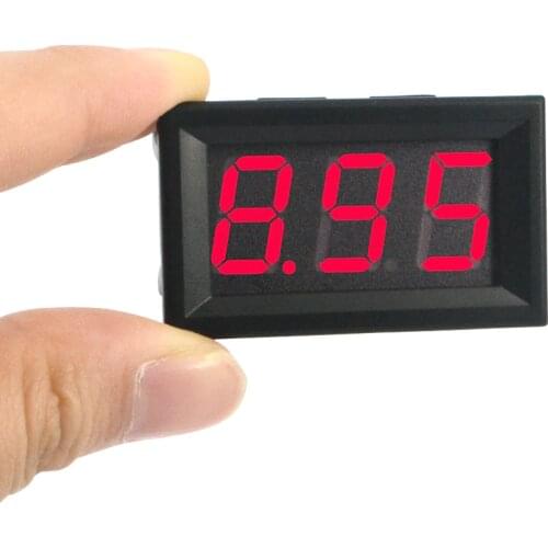 High Quality Red LED Panel Meter Digital Voltmeter Electrical Instruments with Two-wire Electrical Instrument for Motorcycle Car