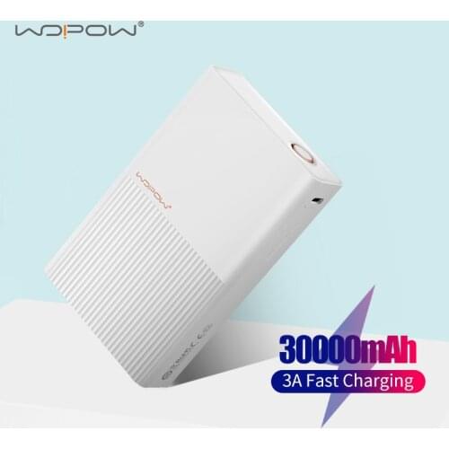 WOPOW 30000mAh Power Bank 3A Fast Charging Powerbank 30000 mAh Phone Charger Portable External Battery Charger for Xiaomi Mi