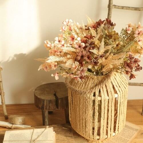 1 Bouquet Artificial Flowers INS Simulation Flower Manufacturers Home Wedding Decoration Home Decor Arrangemen Wild Weeds