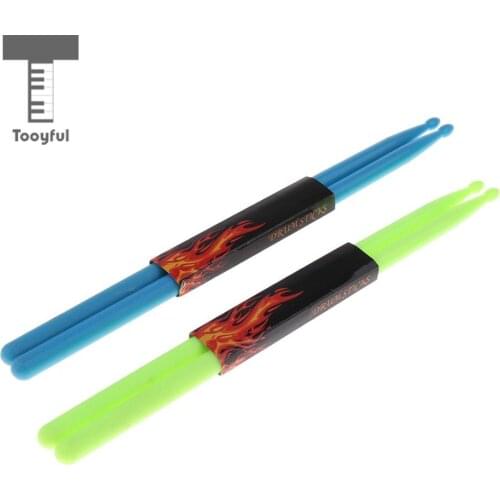 Tooyful Durable 1 Pair Nylon Bass Drum Sticks Mallets Rods Drumstick Drum Set Accessory Well Balance