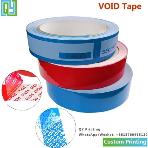 25mmx30m/Roll tamper evident security tape adhesive packing tapes warranty VOID OPEN tamper proof security label sticker seals