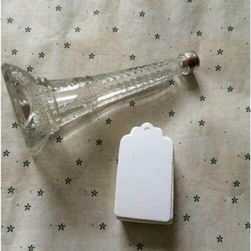 4*8cm Square Brown Kraft Black White Paper Tags Diy Scallop Label Clothing Decoration Accessories Hang Tag 100pcs/lot