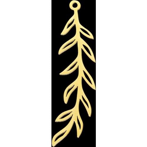 5pcs/lot 100% Stainless Steel Slender Wicker DIY Earring Pendant Charm Wholesale Jewelry Necklace Making Charms Never Fade