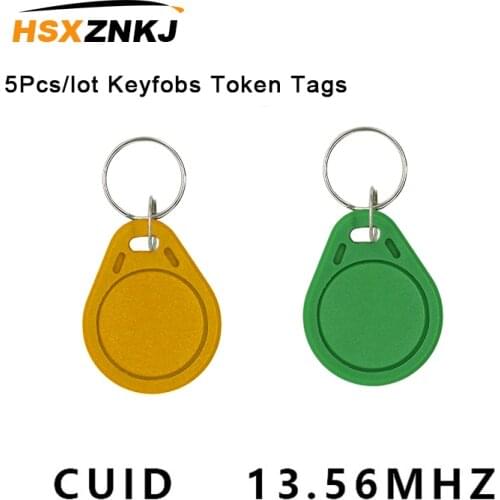 5Pcs/lot Keyfobs Token Tags S50 13.5MHZ CUID Changeable MF S50 1K IC Keys NFC Clone Copy Block 0 Writable14443A