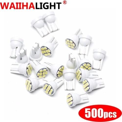 500pcs T10 LED Bulb Super Bright Wholesale T10 3020 W5W 1206 8 Smd Led Auto Car lighting 8LED lamp Light Blub 194 168 DC12V