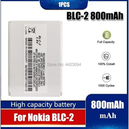 1PCS BLC-2 BLC2 BLC 2 phone Battery for NOKIA 3310 3315 3330 3335 3350 3510 3530 5510 6650 6800 Replacement Li-ion Batterie