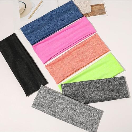 Hair Accessories Headbands Headdress Sweatband Sport Headband Seamless Headband Wide Headwraps Non Slip Elastic Hair Bands Black