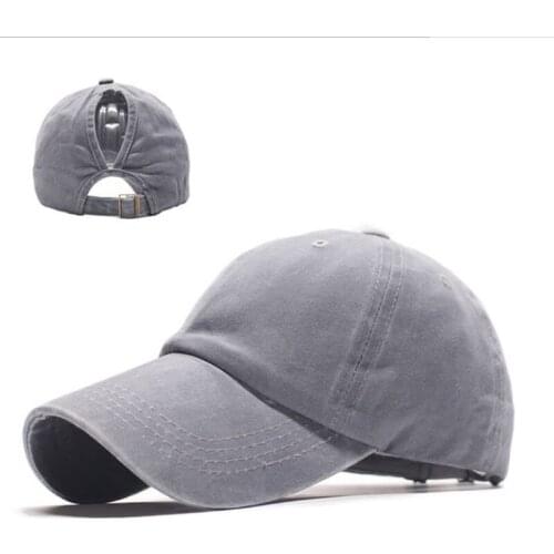 2020 Fashion Women Ponytail Baseball Hat for Girl Winter Warm Breathable Hole Retro Ski Casual Sports Adjustable Visor Cap Hats