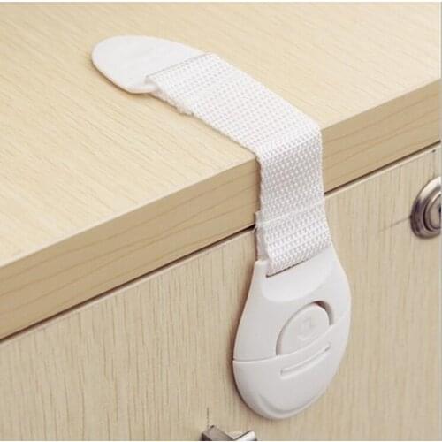 1 Piece Protection Door Lock Cabinet Wardrobe Refrigerator Safety Safe Cloth Belt Lock For Kid Child Baby Drawer security
