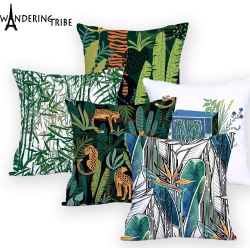 Botanical Throw Pillows for Sofa Chair Decorative Cushions Cover Animal Pillow Cover Almofadas Decorativa Industrial