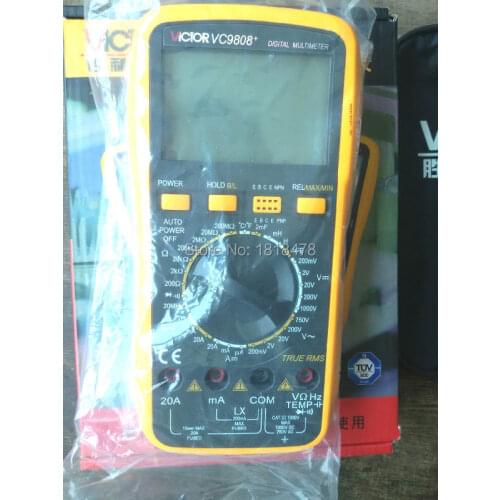 VICTOR VC980+ Digital Multimeter Handheld Autoranging Electronic Instrument with Large LCD Display