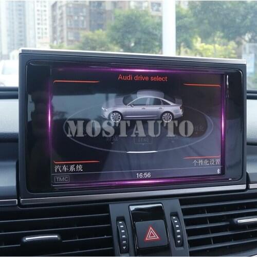 For Audi A6 A7 S6 S7 Tempered Glass GPS Navigation Screen Protector 2012-2018 1pcs Car Accessories Interior Car Decor Car Trim