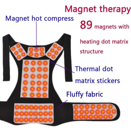 Physiotherapy Magnet Self-Heating Shoulder Pad Vest Support Belt Shoulder Pad Warm Shirt Magnetic Therapy Dot Matrix Heating Ves