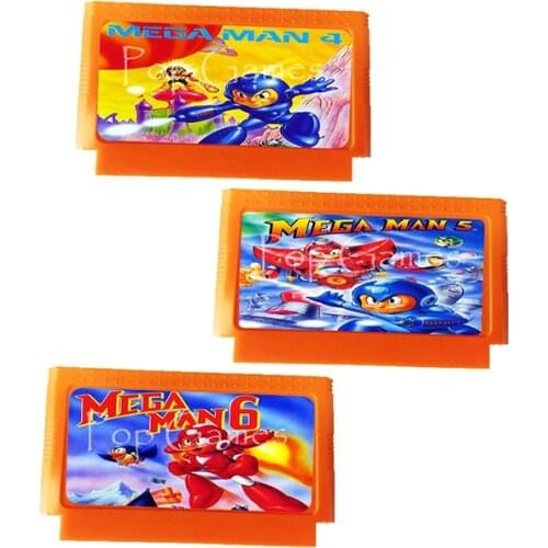Mega Man Megaman Series 60 Pins Game Cartridge for 8 Bit Game Console Drop Shipping