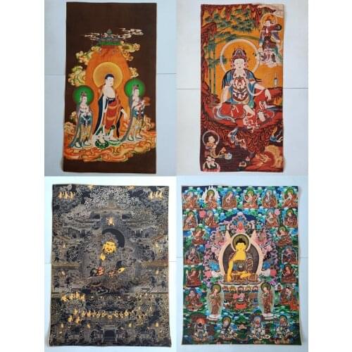 Collection China Tibet Nepal Thangka Painting Fortune Exorcism Ping An Town House/5 Styles