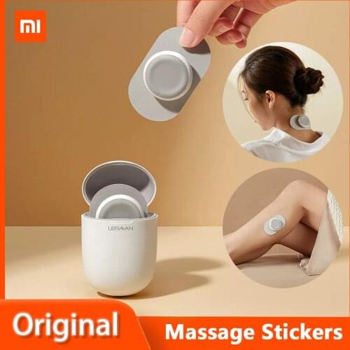 Xiaomi LERAVAN Magic Massage Stickers With Charging Case Portable Electrical Relax Muscle Massager TENS Pulse Therapy