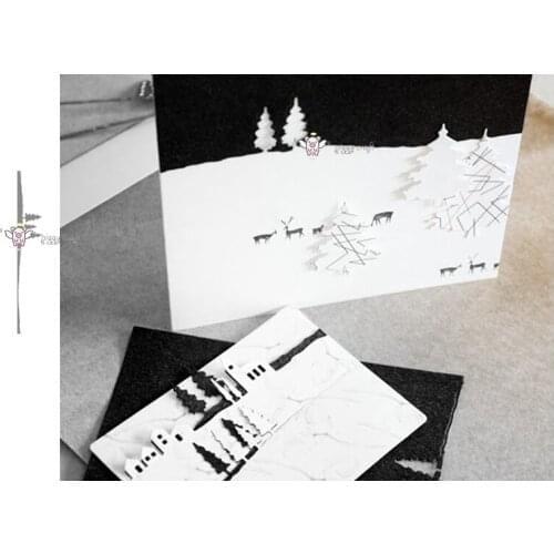 Mmao Crafts Metal Steel Cutting Dies Christmas tree edge Stencil For DIY Scrapbooking Paper/photo Cards Embossing Dies