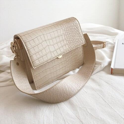 Fashion Small Square Bag Women 2021 New Band Small Square Bag Casual Stone Pattern One Shoulder Messenger Bag Trendy Female Bag