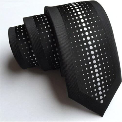 6cm Fashion Dots Ties For Men Black tie Wedding Polyester Cravat Necktie Party Business Neck Tie