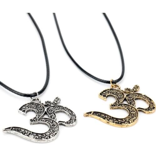 MQCHUN OM Necklace Ohm jewelry OM Charm yoga Jewelry Women Ethnic Necklace Meditation Yoga Men Jewelry Bijoux Femme