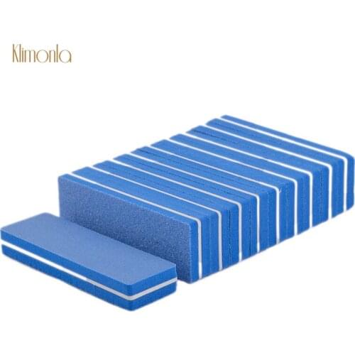 100pcs/lot Blue Sanding Nail File Buffer Block 100/180 Nail Buffing Polish Strips Pedicure Manicure Nail Salon Care Tools