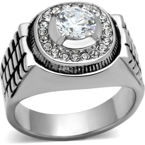 New arrival Stainless steel Crystal Ring Fashion jewelry Casual style Fashion ring Full size Free shipping