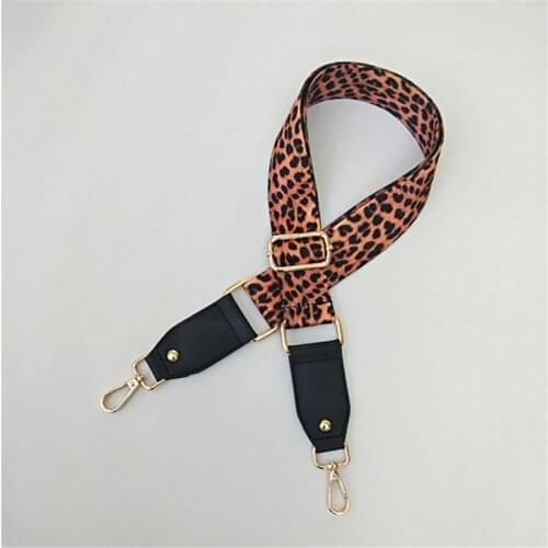 New Fashion Luxury Leopard Print Bag Strap Womens Belt For Bag Accessories Strap Inclined Straddle With Adjustable Obag