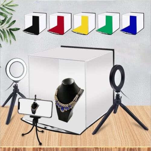 PULUZ Photo Studio 30 x 30cm Photography Lightbox Folding Portable LED Softbox Lighting Box For Jewelry Photography Accessories