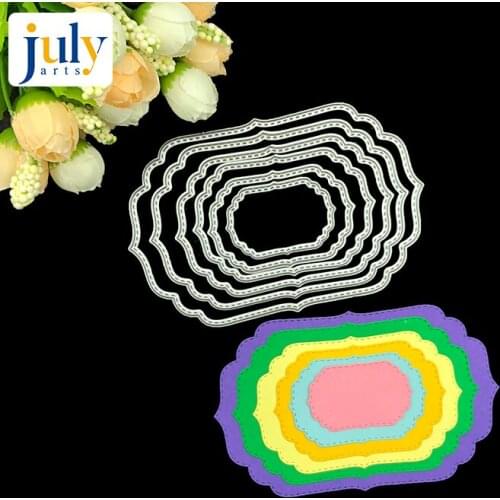 Julyarts Scrapbooking Dies Knife Mold Carbon Metal Mold 6PCS/LOT Irregular Figure Lace Edges Frame Cutting Dies Stencil for DIY
