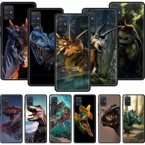 Cute Dinosaur Silicone For Samsung Galaxy A70 A52 4G A12 Case Phone Cover Soft For Samsung A72 A10S A20E A50 A40 A32 5G Coque