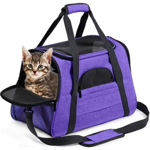 Pet Carrier Bags Portable Pet Cat Dog Backpack Breathable Cat Carrier Bag Airline Approved Transport Carrying for Cats Small New