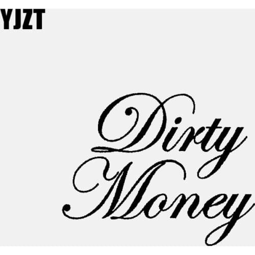 YJZT 13.9CM*11.1CM Dirty Money Vinyl Decal Car Sticker Country Diesel Turbo Boosted Black/Silver C3-0872