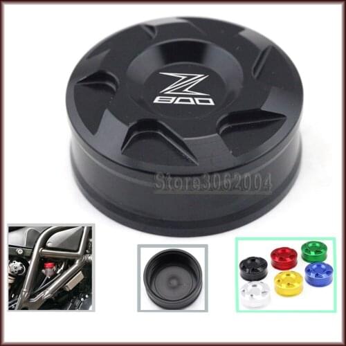 Rear Brake Fluid Reservoir Cover Cap For KAWASAKI Z800 Z 750R 2007-2010 2008 Motorcycle Accessories CNC Green With Logo