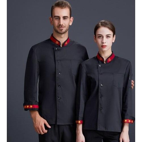 Hotel Canteen Workclothes Cake Baker Cooking Kitchen Tooling Unisex Chef Uniform Food Service Cook Breathable Chef Jacket