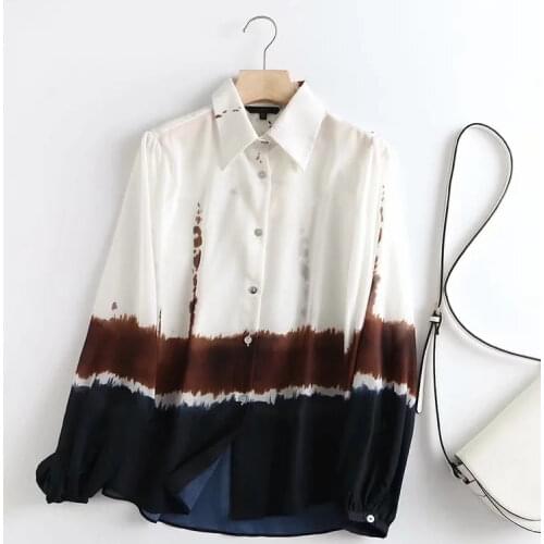 Dave&Di Indie Folk Vintage Enlgand Fashion Printing Lantern Blouse Women Sleeve Blusas Mujer De Moda 2021 Kimono Shirt Women