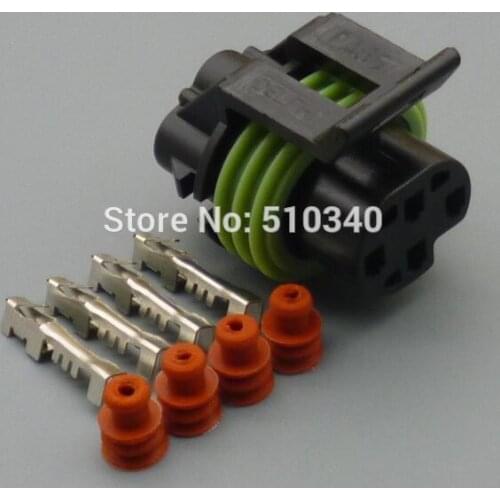 1set Waterproof automotive oxygen sensor connector plug connector with terminal