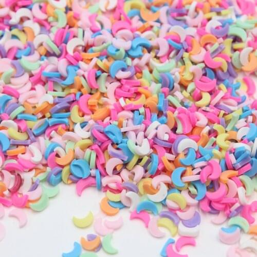 100g/Lot Multi Colors Moon Cloud Clay Figurines Soft Pottery Slices for Slime Decoration DIY Crafts Accessories