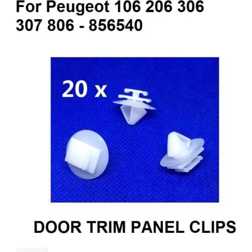 20x For Peugeot 106 206 306 307 806 Exterior Door Side Moulding Bumpstrip Trim Clips, oe#856540, 0071737918