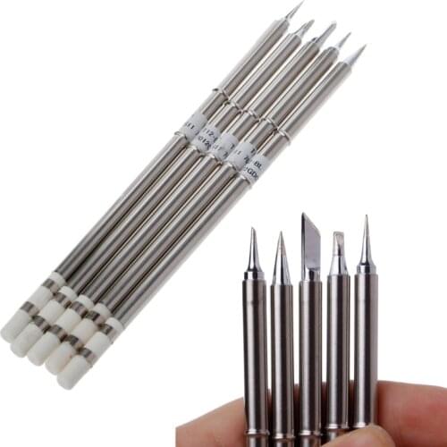 5 Pcs T12 Series Solder Iron Tips For Hakko FX951 Soldering Station FM-2027 2028