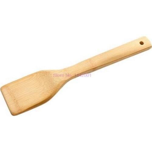 500pcs Natural Health Bamboo Wood Kitchen Slotted Spatula Spoon Mixing Holder Cooking Utensils Dinner Food Wok Shovels Supplies