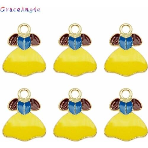 8pcs/pack Dress Pendant 15*12mm Charms Jewelry DIY Necklace Bracelet Jewelry Fashion Earrings Key chain Craft Bangle Anklet