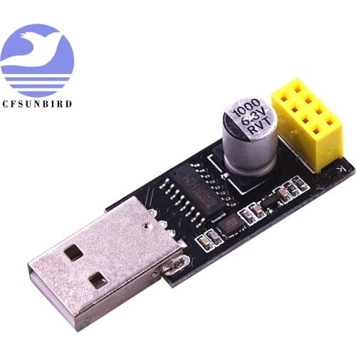 CFsunbird CH340 USB to ESP8266 ESP-01 Wifi Module Adapter Computer Phone Wireless Communication Microcontroller